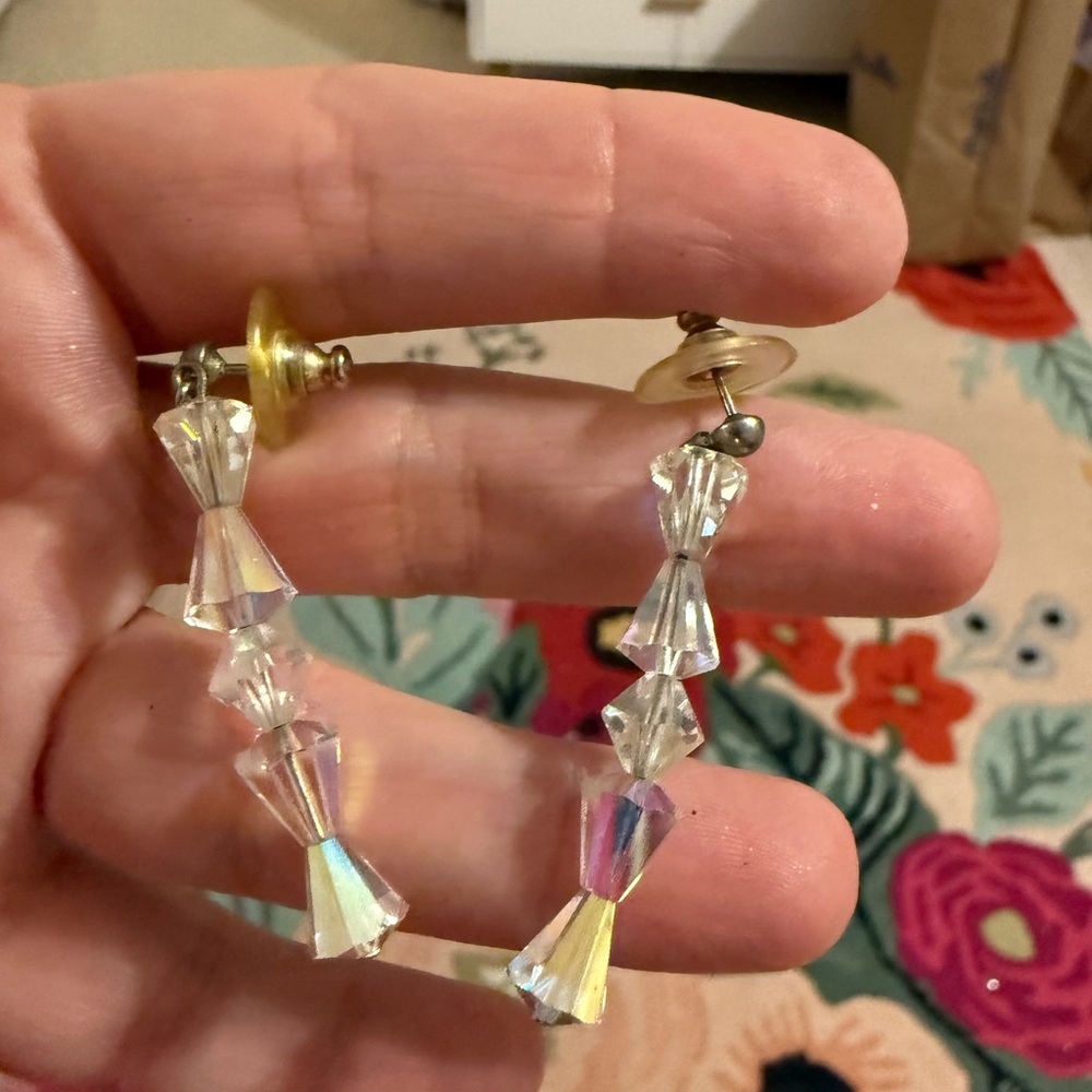 Chic Iridescent Crystal Earrings